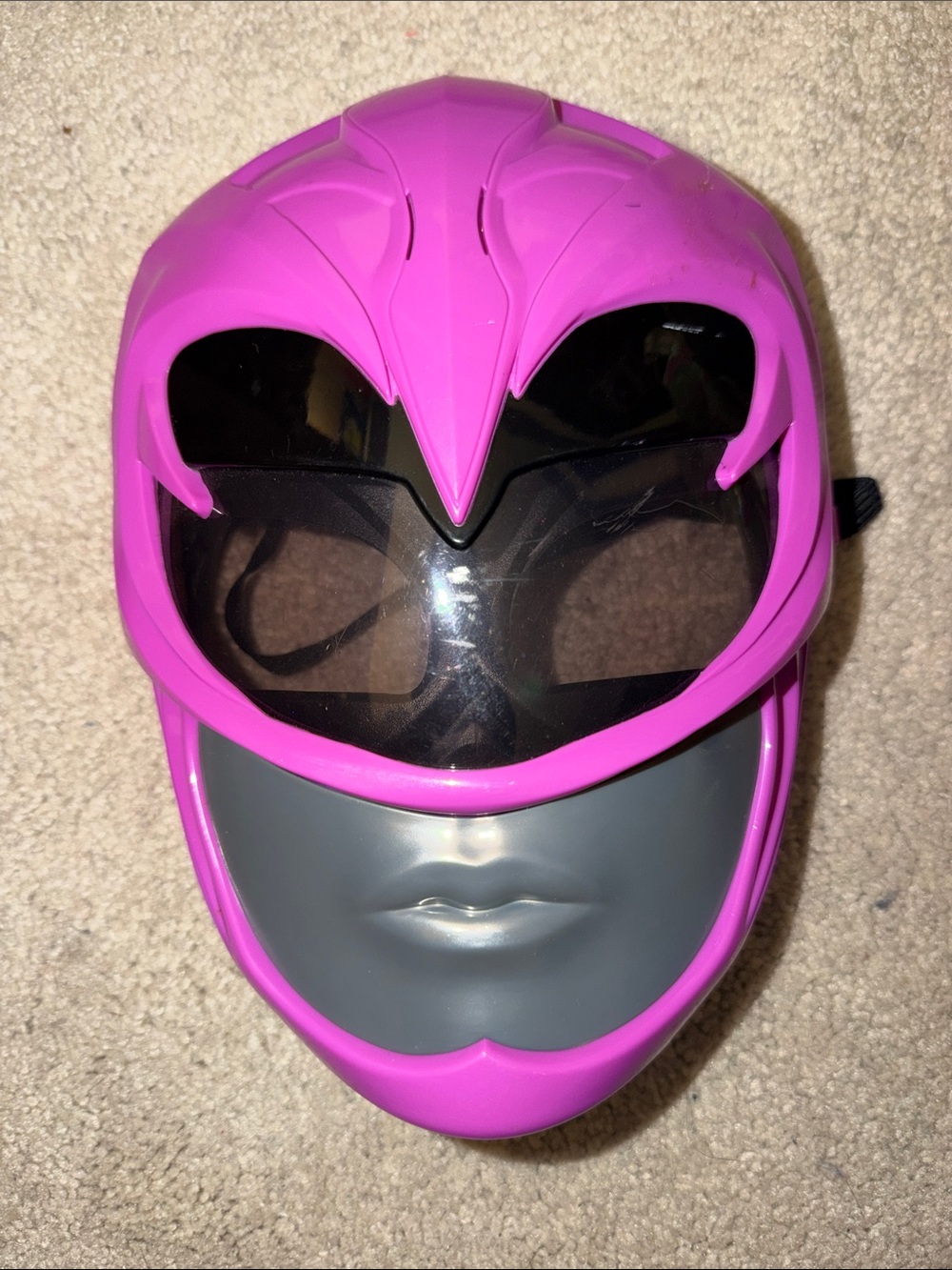 Bandai Pink Power Ranger FX plastic Mask w Sounds. Halloween and Role Play